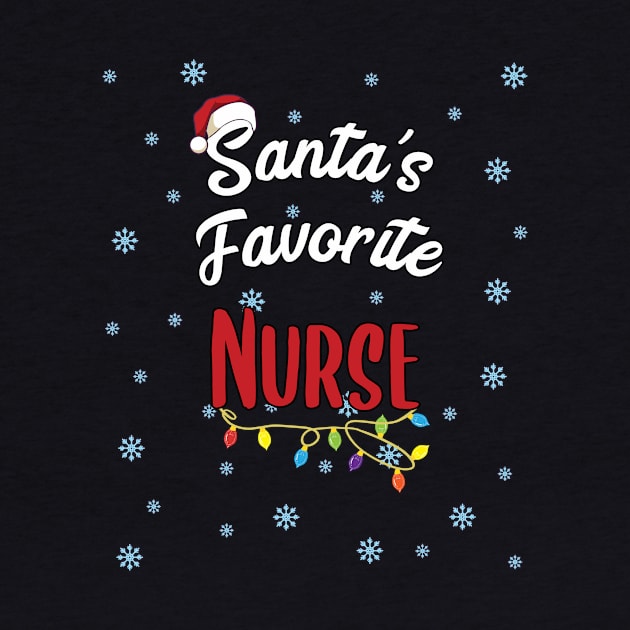 Santa's Favorite Nurse Christmas xmas Gift by MGO Design